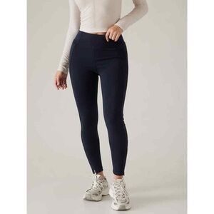 Athleta Delancey Skyline Tight Pants Navy Blue Leggings High Rise Sz S EUC